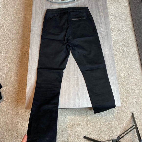 Faux leather trim pants - Picture 4 of 5